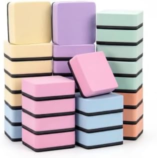 OWLKELA 30Pcs Dry Erase Erasers, White Board Erasers with Magnetic, Suitable for Office, Classroom, Home