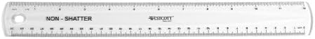 Westcott Shatterproof Ruler, Design with Easy-to-Read Markings, Back-to-Classroom, 12-Inch