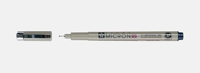 SAKURA PIGMA MICRON 05 FINELINER PEN, 0.45MM LINE WIDTH, PACK OF 2 (Blue Black)