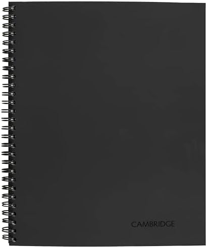 Cambridge Limited Business Notebook, Legal Ruled Paper, 8-1/4" x 11", 80 Sheets, Flexible Soft Touch Cover, Wirebound, Gray (06062)