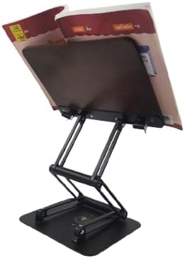 Foldable Book Stand for Reading – Adjustable Book Holder Height Up to 17.8″, Reading Stand with 13″ × 8.7″ Platform – Lightweight 3.3 lb Portability