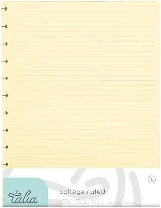 Talia Discbound Notebook Refills (College Ruled (Pastel), Letter (8.5in x 11in))