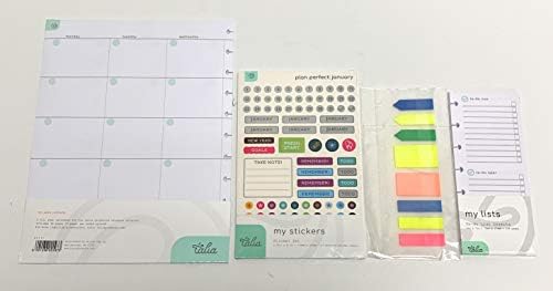 Talia Discbound Notebook Refills (Monthly Undated ORG Kit, Letter (8.5in x 11in))