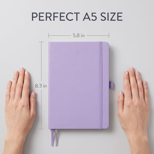 AHGXG Lined Journal Notebook, 160 Numbered Pages, A5 Size (5.7'' x 8.3'')