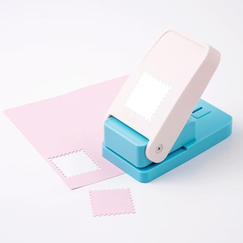 Square Stamp Punch, 1 Inch Square Stamp Puncher Postage Stamps Punches for Paper Crafts, StampShaped Paper Punches, Scrap a Day Punch,StampCutter Hole Puncher for DIY Scrapbooking Crafting Card Making