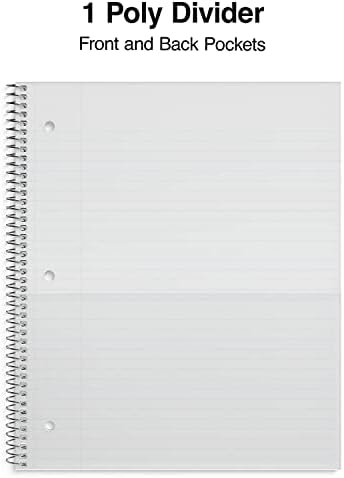 Staples 1-Subject Notebook, 8.5x11 Inch, College Ruled, Blue, 3-Pack