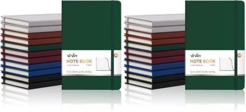 ViVin 24 Pack A5 Hardcover Lined Notebook,192 pg College Ruled 5.5x8.3