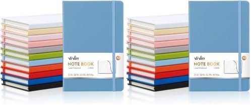 ViVin 24 Pack A5 Hardcover Lined Notebook,192 pg College Ruled 5.5x8.3