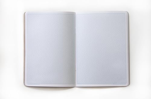 KOALA TOOLS | Mini Isometric Graph Paper Notebook | 5" x 7", 60 pp. - Kraft Cover Isometric Grid Notebooks - Suitable for Industrial, Architectural, Interior and Graphic Design