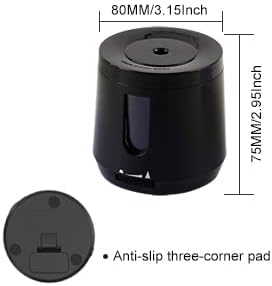 Bocyteopr Automatic Electric Pencil Sharpener, USB & Battery Operated, Adjustable Sharpening for Colored Pencils(6-8mm), for School/Classroom/Student(Black)
