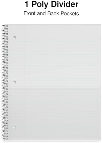 Staples Accel Durable Poly Cover 1-Subject Notebook, College Ruled, Green