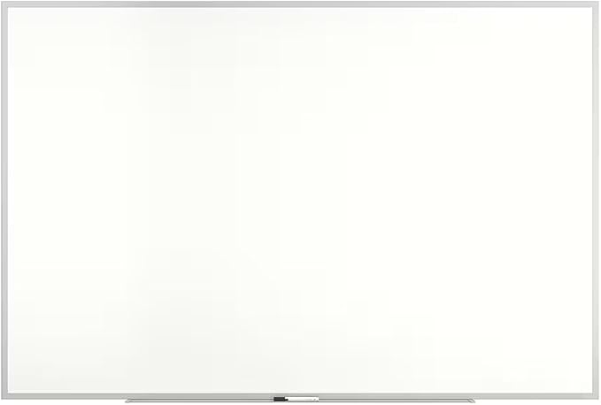 Staples TRU RED Melamine Dry Erase Board, Gray Frame, 6' x 4'