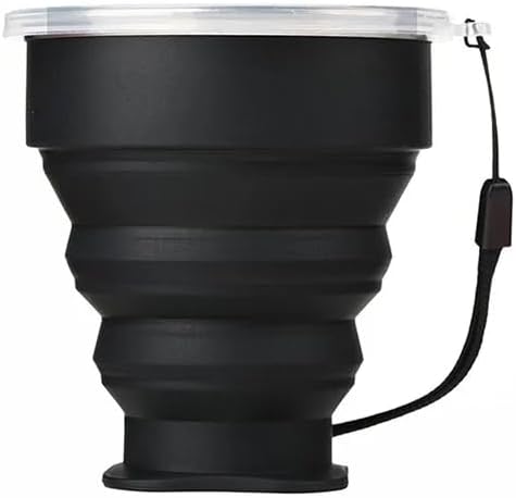 200ml Portable Silicone Folding Water Cup Outdoor Telescopic Collapsible Foldable Mug with Lid for Travel Camping