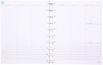 Talia Discbound Notebook Refills (Weekly Undated Layout, Midsize (7.5in x 9.75in))