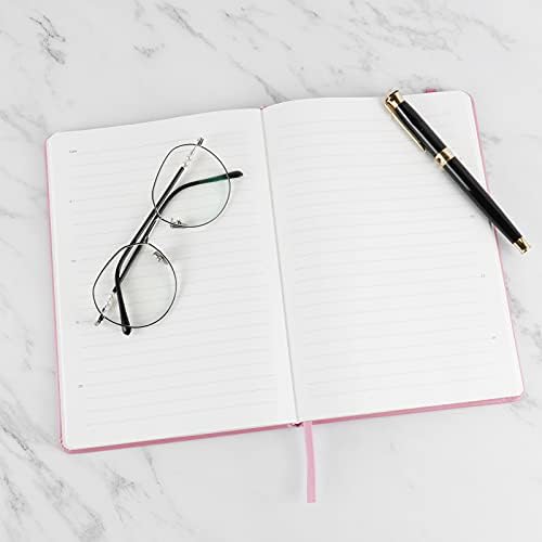 Journal notebook (A5-Lined, Pink Color),192 Pages, Medium 5.7X8.3 inches - 80 gsm Thick Paper, Hardcover