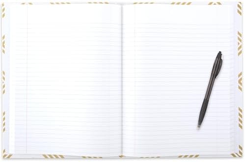 Five Star Composition Book, College Ruled Paper, 7-1/2" x 9-3/4", 150 Sheets, Hardcover, Metallic Gold Geo (850165F-ECM)