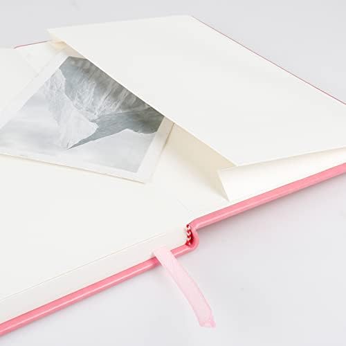 Blank Journal Notebook, (Pink), 160 Pages, Medium 8.3x5.7 inches - 100 gsm Thick Paper, Hardcover