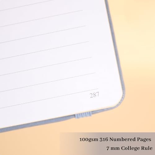 TIEFOSSI Line Journal Notebook for Women Men, 316 Pages,8.3x5.8 IN