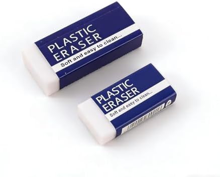 PVC Block Eraser White, 1 Box of 30 Packs, Clean and Precise, Minimum fragmentation, Easy to Wipe and Clean (S-30Pack)