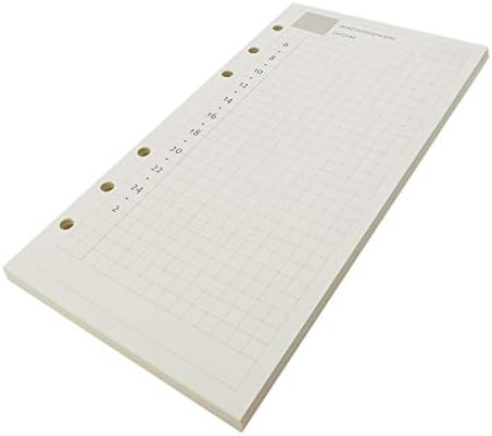 Zelten 1 Pack A6 45 Sheets/90 Pages Daily PlannerLoose Leaf Punched Paper Refills Paper for 6 Hole Binder Personal Organizer Diary Notebook Refillable Planner