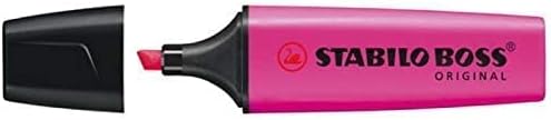 STABILO BOSS Original Highlighter, Medium Pinkish Red (Pack of 5)