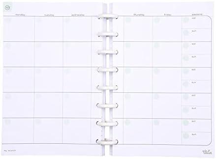 Talia Discbound Notebook Refills (Monthly Undated Layout, Junior (5.5in x 8.5in))