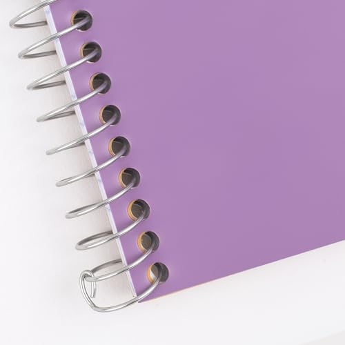 Five Star Spiral Notebook, 2 Subject, College Ruled Paper, 6" x 9.5", 80 Sheets, Amethyst Purple (840029CF1-ECM) (Pack of 12)