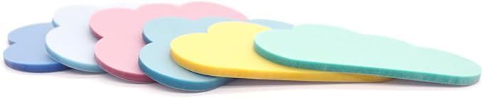 Cute Transparent Sticky Notes Self Adhesive Removable Waterproof Fun Colored Cloud Clear Sticky Notes 6 Pack