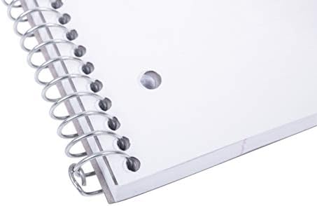 Mintra Office Durable Spiral Notebooks, 1 Subject, (White, College Ruled 3 pack), 100 Sheets, Poly Pocket, Moisture Resistant Cover, Strong Chipboard back, For School, Office, Business