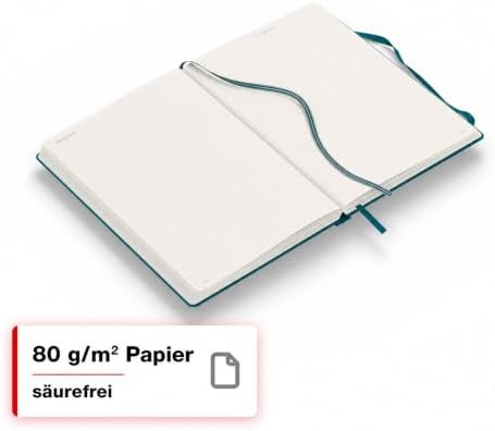 LEUCHTTURM1917 - Notebook Hardcover Medium A5-251 Numbered Pages for Writing and Journaling (Pacific Green, Ruled)