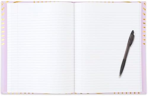 Five Star Composition Book, College Ruled Paper, 7-1/2" x 9-3/4", 80 Sheets, Hardcover, Lilac and Metallic Gold Arches (850111F-AMZ)