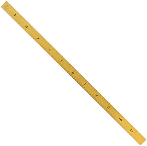 PEC Tools 12" TiN Coated Metal Ruler, Flexible, 4R Graduation, Long-Wearing