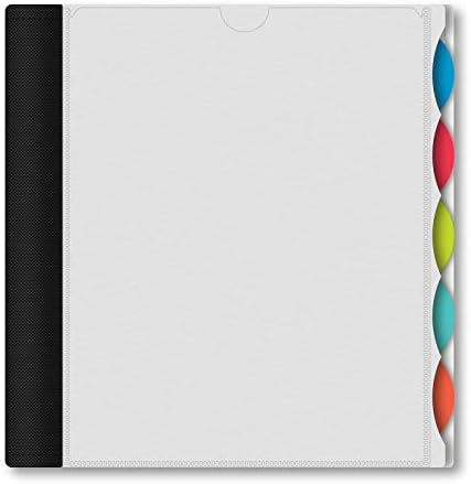 iScholar iQ+ 5-Subject Poly Cover Wirebound Notebook, College Ruled, 11 x 8.5 Inch Sheet Size, 200 Sheets, White (59906-WH)