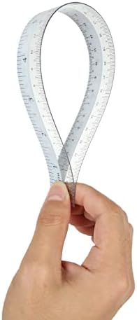 36 Pack Clear Flexible Ruler 12 Inch Plastic Bendable Ruler 12 in/ 30cm Shatter Resistant Straight Flexible Clear Rulers with Inches and Centimeters for Student Teacher School Office Home Use