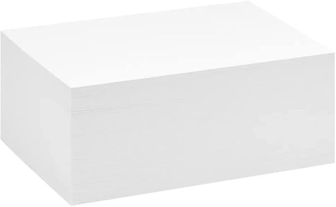 Reskid White Cardstock Thick Paper - Blank Heavy Weight 110 lb Cover Card Stock - 100 Pack (5.5x8.5, Inches)