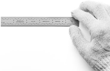 PEC Tools 6" Metal Ruler, Steel Measuring Tool, Made in USA