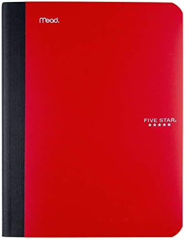 Five Star Composition Book, 100-Count, College Ruled, Red (72257)