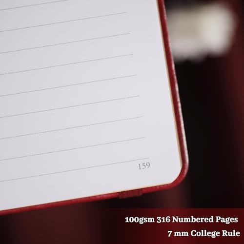 TIEFOSSI Line Journal Notebook for Women Men, 316 Pages,8.3x5.8 IN