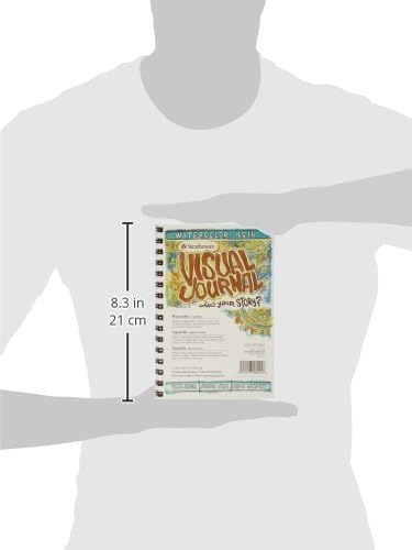 Strathmore Wire Bound Visual Journal, 90 lb. Cold Press Watercolor Paper, 5.5 X 8 inches, White, 34 Sheets (460-45)