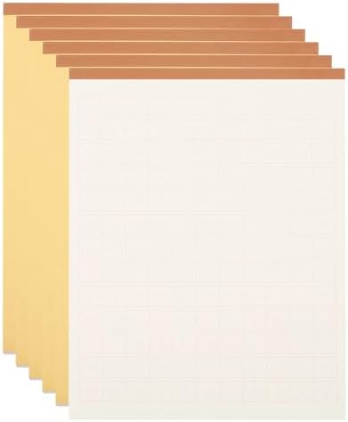 M&G 7x10 Note Pads, 6 Pack B5 Legal Pads 70 Sheets Notepads Writing Pad Grid Chinese Memo Paper Tablet for Work Writing Note Taking Chinese