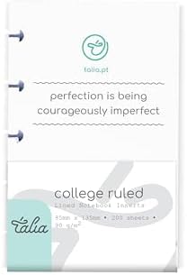 Talia Discbound Notebook Refills (College Ruled, A6 Mini (3in x 5in))