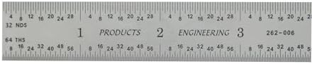 PEC Tools 6"/150mm Metal Ruler, Rigid, English & Metric Precision, 2 Pack