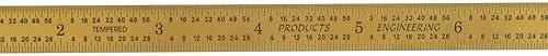 PEC Tools 12"/300mm TiN Coated Metal Ruler, Flexible, English & Metric