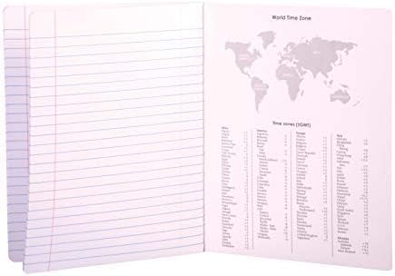 Mintra Office Composition Books - Sturdy Flexible Cover (4 Pack, Assorted Marble Comp - Wide Ruled)