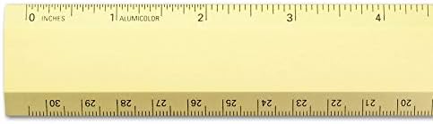 Alumicolor Aluminum Desk Ruler, 12IN, Gold