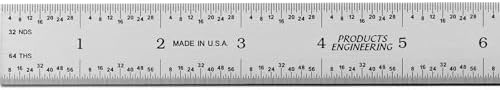 PEC Tools 48"/1200mm Metal Ruler, Rigid, English & Metric, High Precision