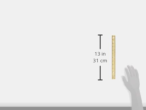 Westcott Hole Punched Wood Ruler English and Metric with Metal Edge, 12 Inches, 2 Packs