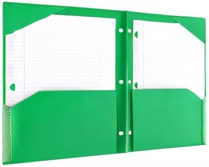 Five Star DuraShield Antimicrobial 2 Pocket Stay-Put Plastic Folders, 4 Pack, Holds 11" x 8-1/2", Color May Vary (330010)
