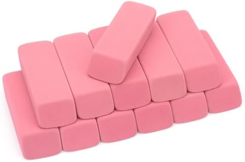 Tamaki Large Erasers, Pink, Pack of 12