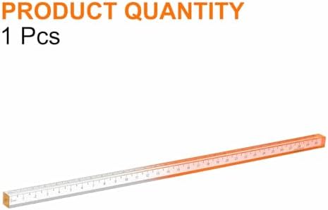 HARFINGTON Acrylic Clear Straight Rulers 30cm Metric Transparent Gradient Three-Dimensional Plastic Ruler Square Cube Measuring Tool for Classroom Office, Orange